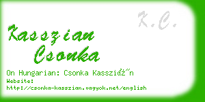 kasszian csonka business card